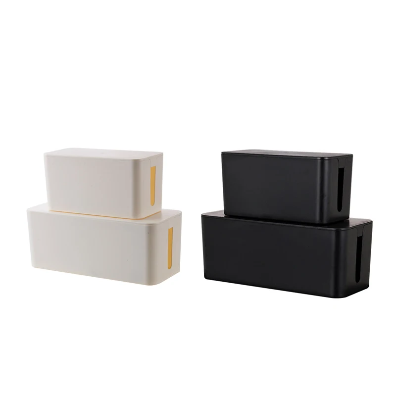 

2 Sizes Plastic Wire Storage Box Design Convenient Removable Cover Cable Tidy Box Power Switch Easy to Heat Emission Junction Bo