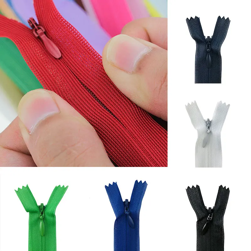 10 шт./компл. невидимые застежки-молнии для шитья одежды сумки Красочные