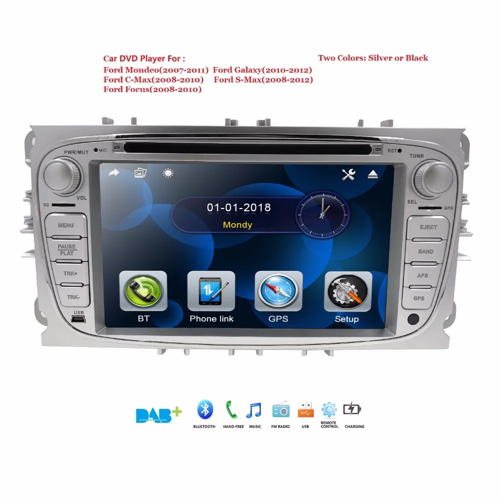 Автомобильный DVD плеер 2 Din Радио GPS Navi для Ford Focus Mondeo Kuga C MAX S Galaxy Аудио Стерео