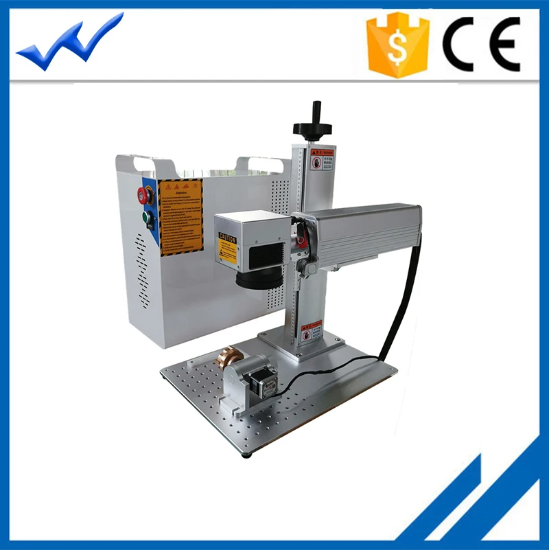 Motorized Z Axis JPT max 50W Fiber Laser Marking Machine for jewelry silver gold stainless steel