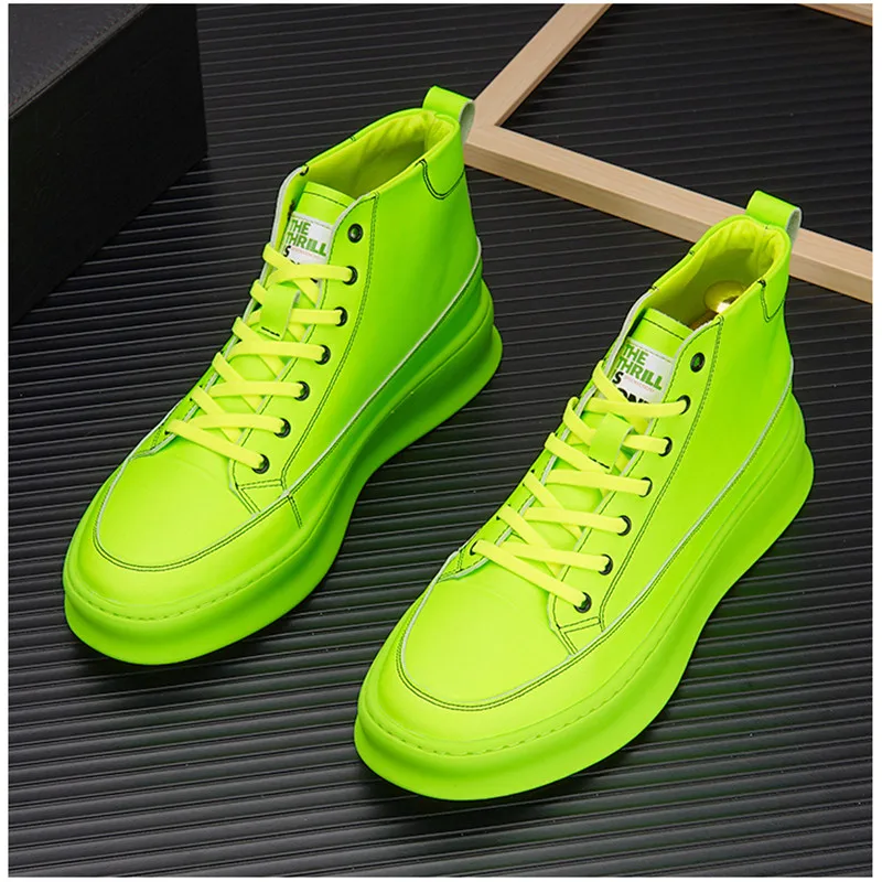 Мужские высокие кроссовки в стиле панк роскошная обувь на платформе