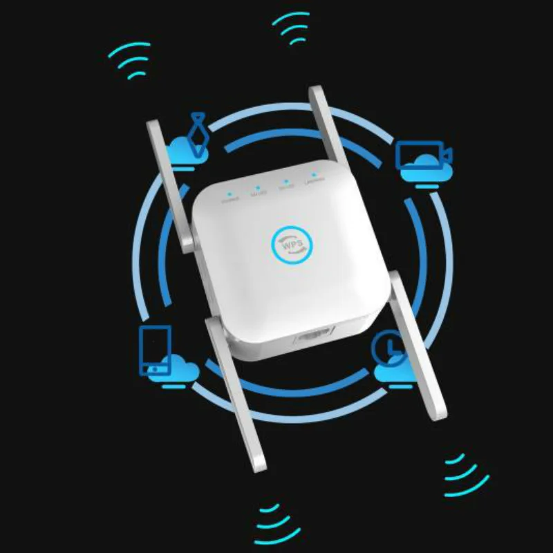 2 4G Wi-Fi ретранслятор Беспроводной расширитель 1200 Мбит/с усилитель wifi 802.11N длинного