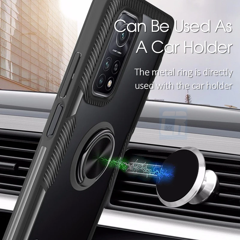magnet phone case for xiaomi 11 12 10 t shockproof cover redmi 9a 8a note 10 10s 9 s 8 8t 7 k30 pro max case with holder ring free global shipping