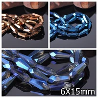 6x15mm teardrop bicone faceted crystal glass loose beads for jewelry making diy crafts