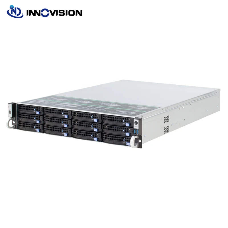 2U 12 секций HDD hotswap стойка сервер чехол L = 560 мм NVR NAS серверное шасси поддержка макс.