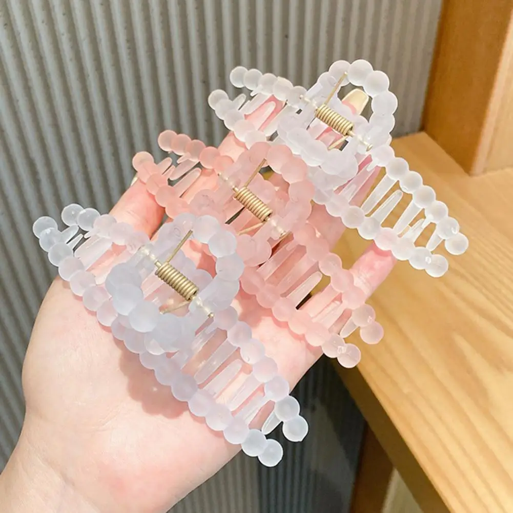 

Зажимы для волос для душа, модные матовые Устойчивые прозрачные зажимы для волос