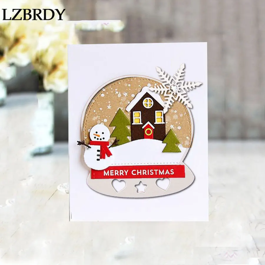 Нежный хрустальный шар со снегом цветком звездой сердцем тиснением