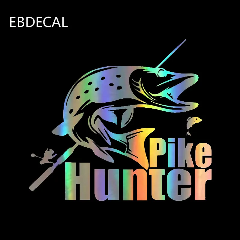 Забавная наклейка для рыбалки светоотражающая лазерная мотоцикла Виниловая