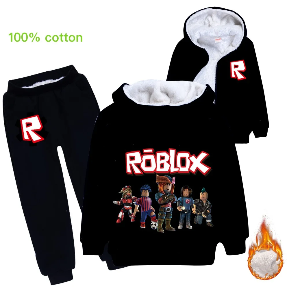 

Robloxing girls winter jacket children's clothing coat 2022new hooded thick warm children's jacket pants boys kids winter suit