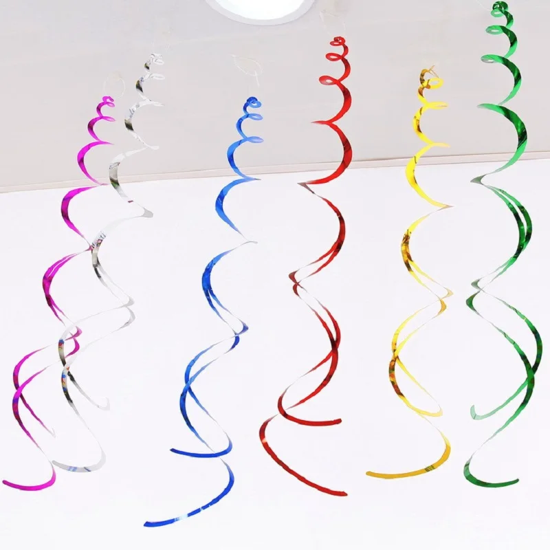 6 шт. праздник день рождения рождественские украшения спиральный из ПВХ Lahua окно