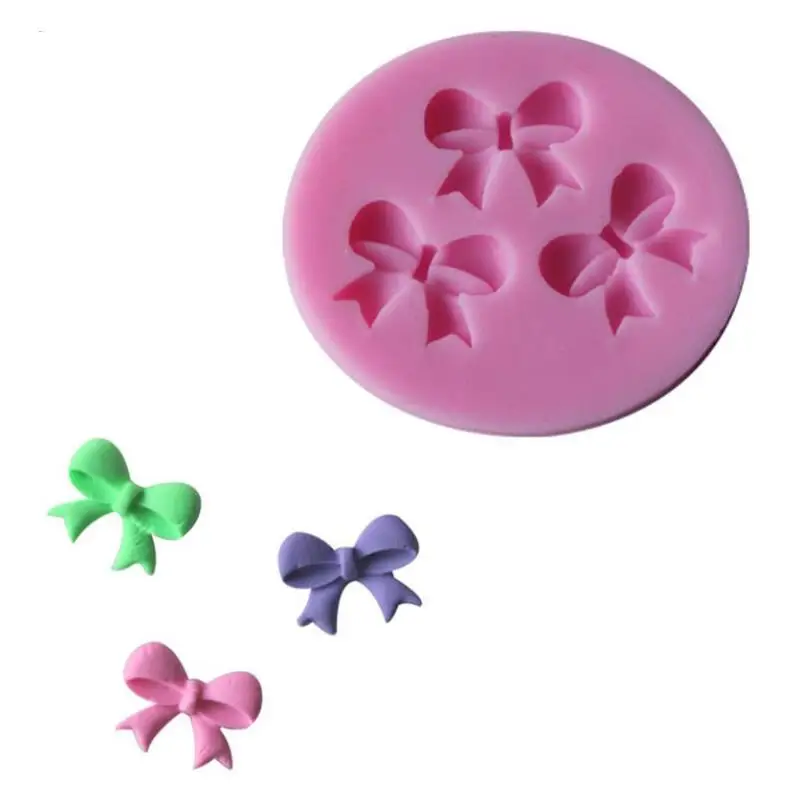 

Silicone cake mould bow tie fondant molds non stick handmade chocolate mold 3D silicone baking mold LX8319
