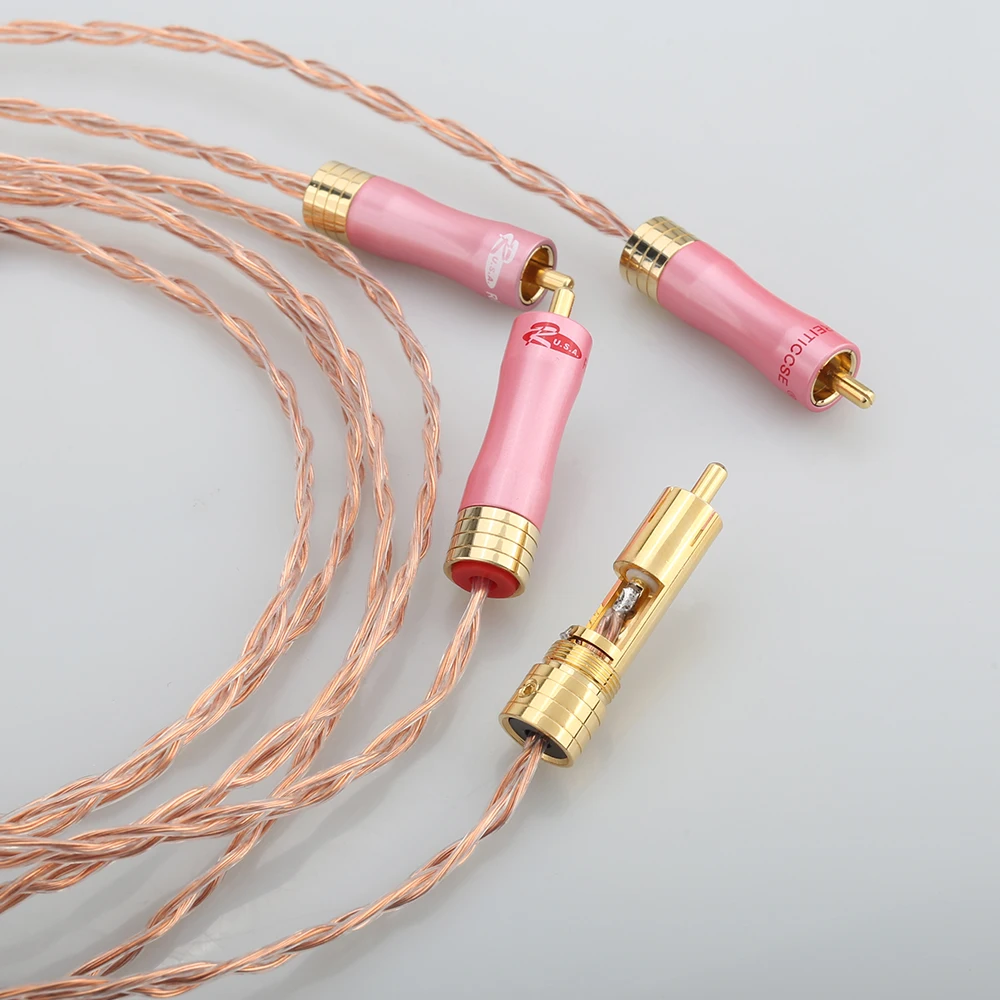 Hifi 8TS 8N OCC одиночный медный посеребренный кабель RCA к цифровой аудио видео