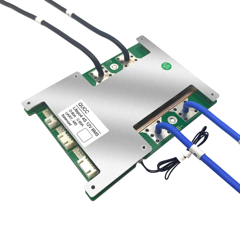 QUCC Смарт BMS 3S 12V 20A 30A 35A 60A 80A 100A 120A литий ионный Lifepo4 4S с балансом Bluetooth ПК UART RS485