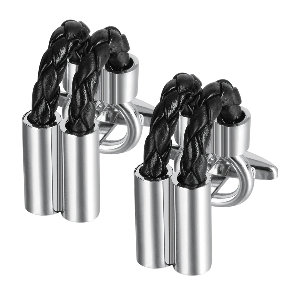 SAVOYSHI классические кожаные запонки для мужчин бизнес подарок металлические отца