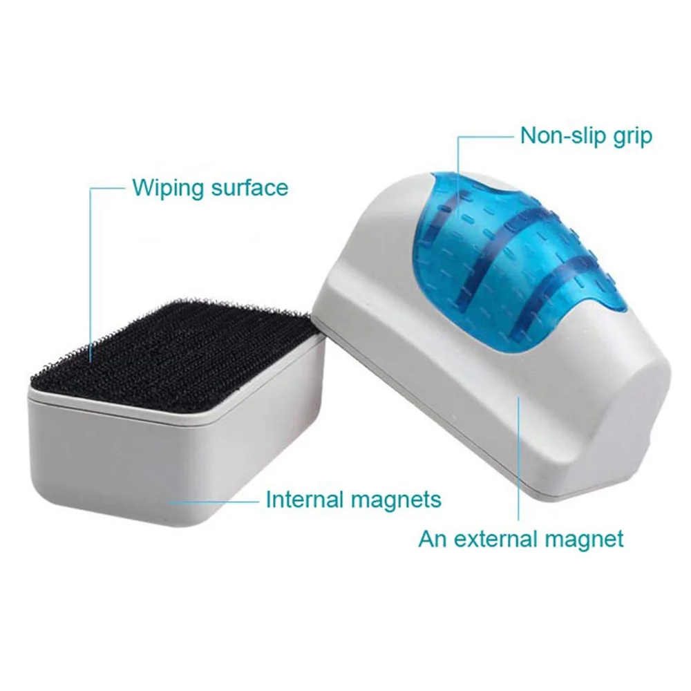 New Magnetic Aquarium Fish Tank Brushes Floating Clean Glass Suspension Scraper Magnetic Cleaner Brush Plastic Sponge Tools