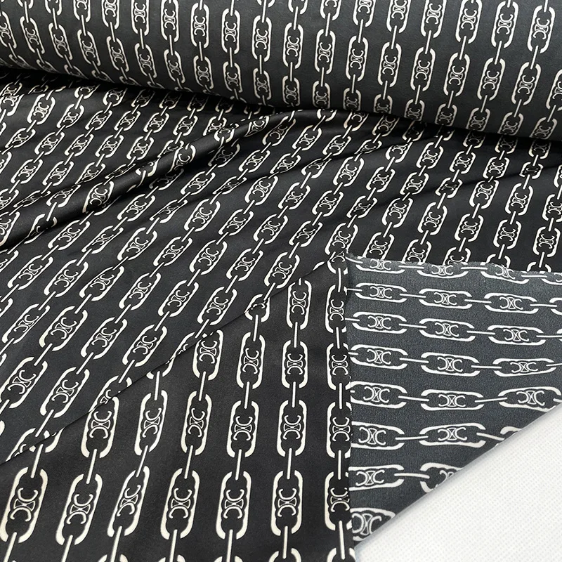 

Spring/Summer New Chain Shirt Stretch Satin Fabric For Dress Per Meter Fashion Clothing Design Material Cloth Alibaba Express