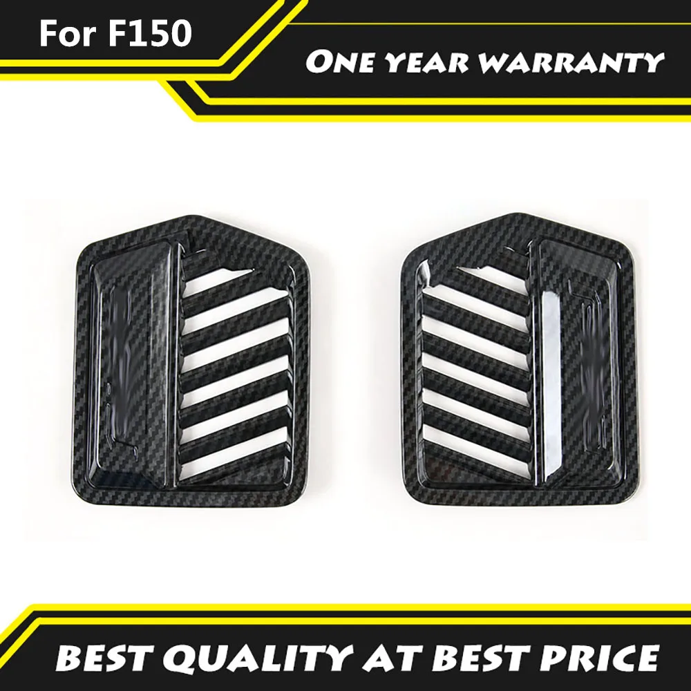 

Carbon Fiber Color Instrument Panel Left & Right Sides A/C Air Outlet Decorative Cover Car Accessories For Ford F150 2015-2020