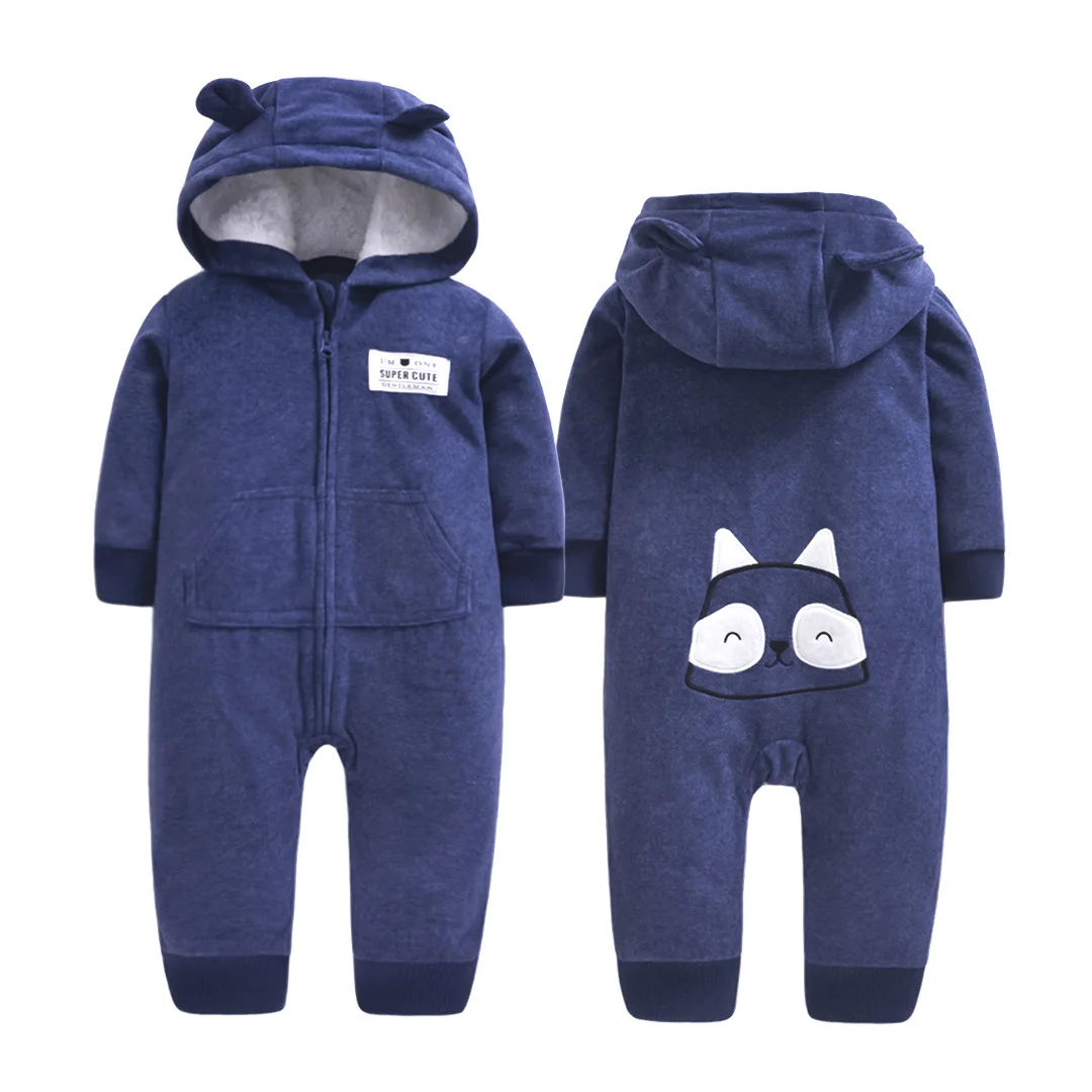 Комбинезон детский флисовый на молнии с капюшоном |