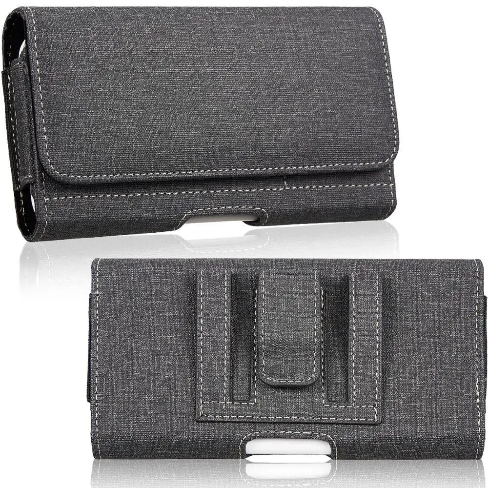 Классический чехол из мешковины с зажимом для ремня Универсальный 5 дюймов