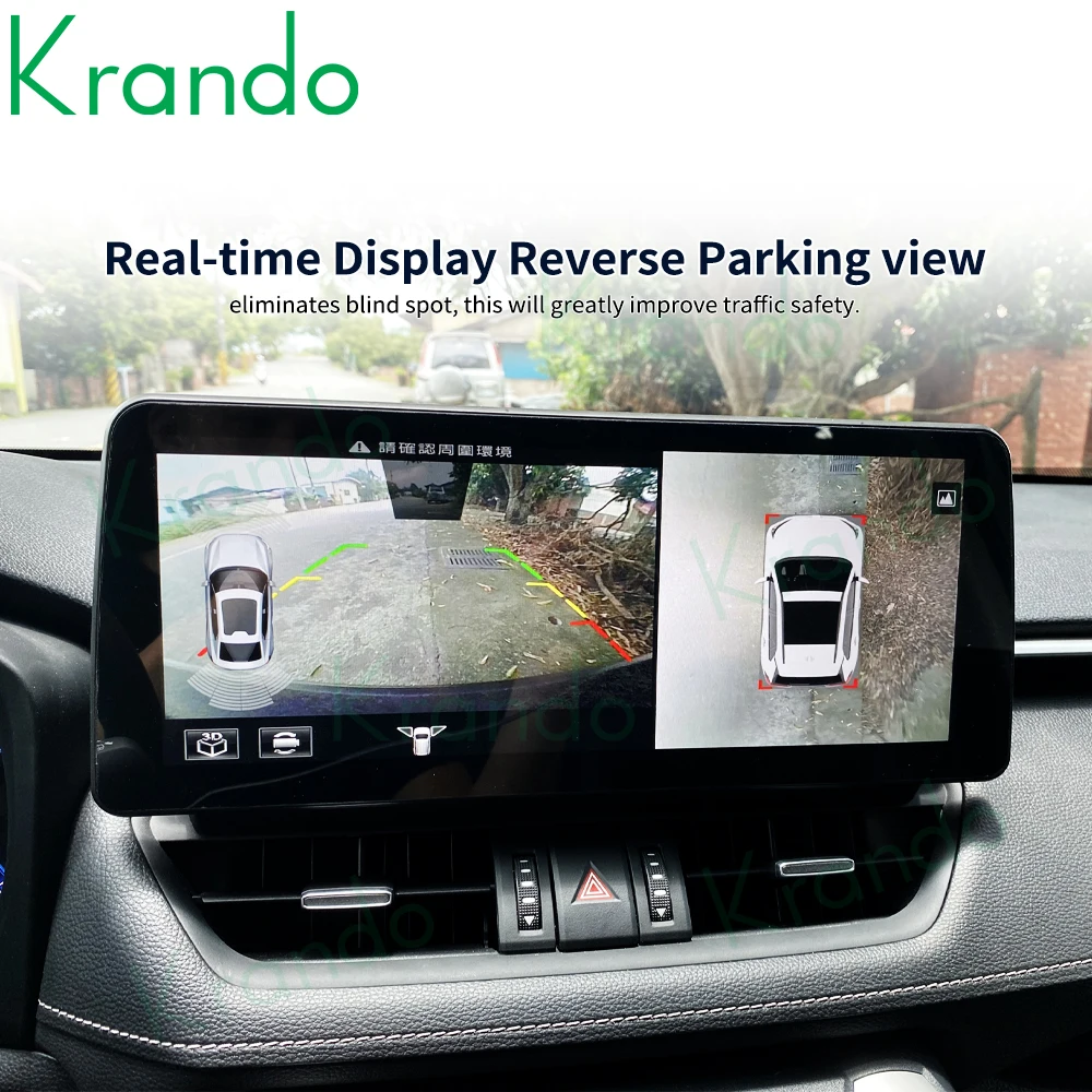 구매 Krando 안드로이드 10.0 6G 128G 12.3 자동차 태블릿 멀티미디어 라디오 도요타 RAV4 XA50 2018-2021 헤드 유닛 무선 Carplay