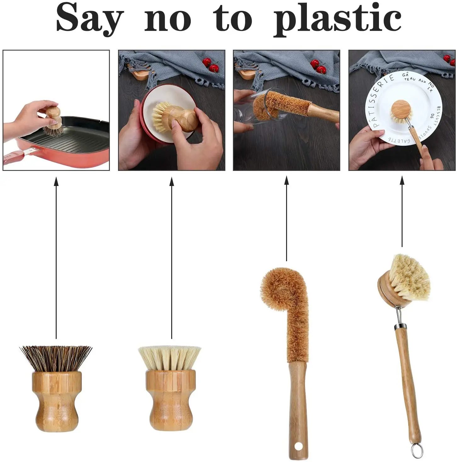 

Coconut Fiber Brown Kitchen Cleaning Brush Natural Coir Brush Hemp Fiber Non-stick Skillet Brush Dish Washing Bottle Cleaner