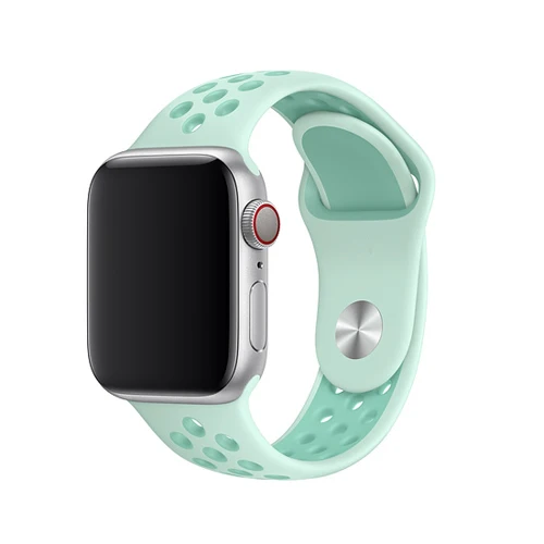 Teal Tint 25 Спортивный ремешок для часов для apple watch группа 4 5 44 мм 40 мм, 42 мм, 38 мм, версия наручных часов iwatch, браслет series 5/4/3/2/1 силиконовый ремешок для часов с резиновой лентой - Цвет ремешка: Teal Tint 25