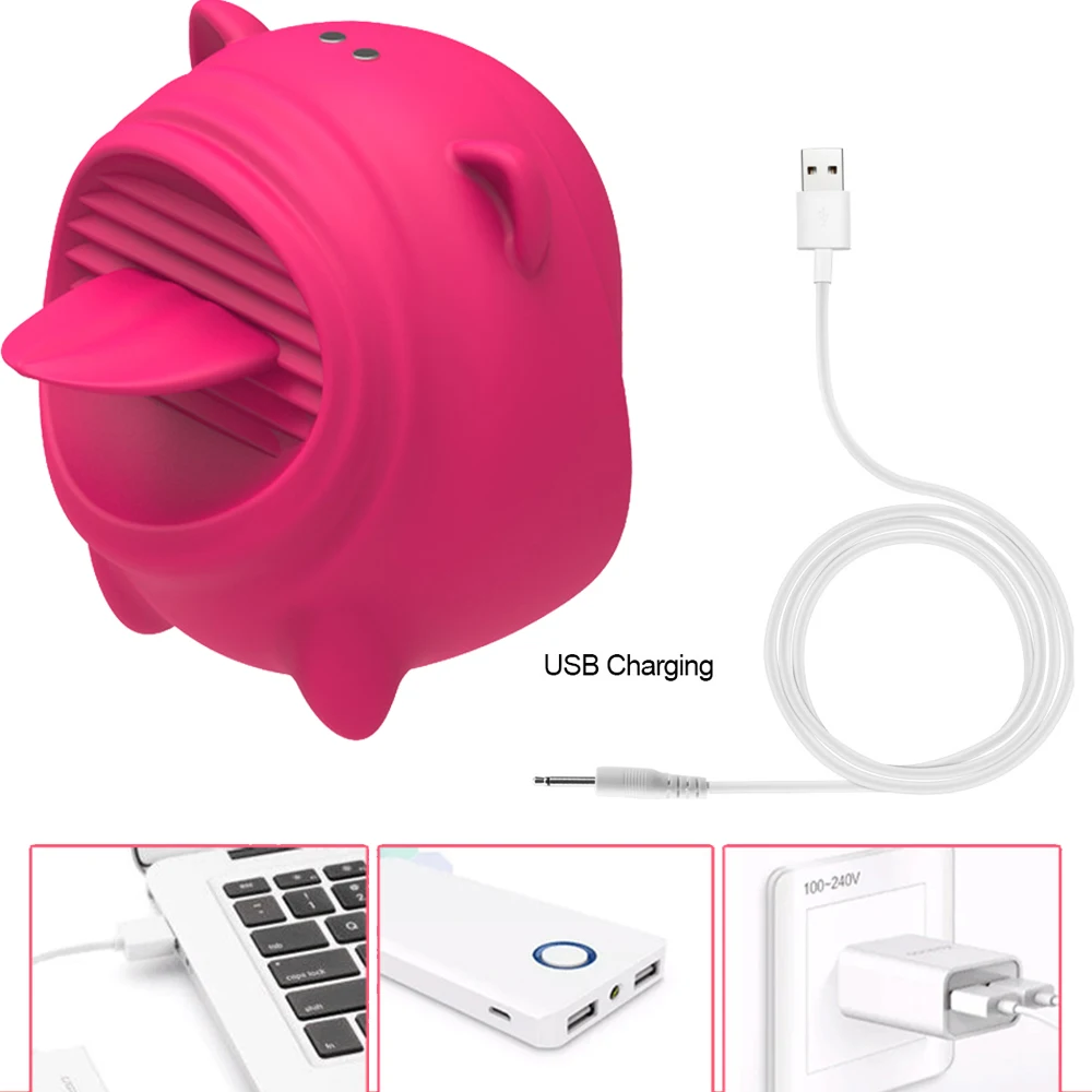 Вибратор язык лизание клитор влагалище стимулятор сосков массаж для взрослых