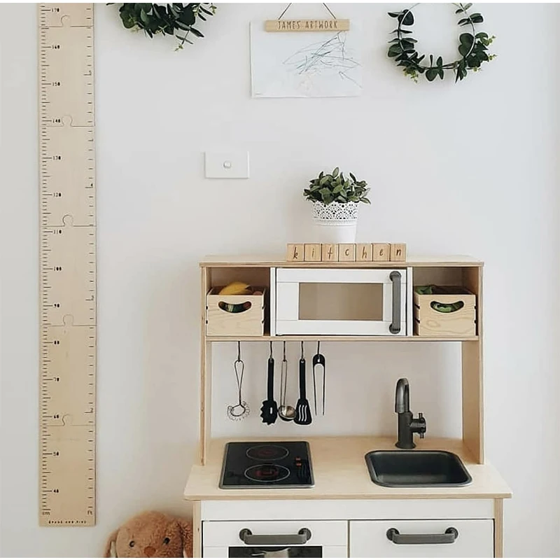 

60-210CM Nordic Style Wood Height Growth Chart Height Ruler Kids Children's Room Hanging Ruler Wall Decorations Baby Photo Props