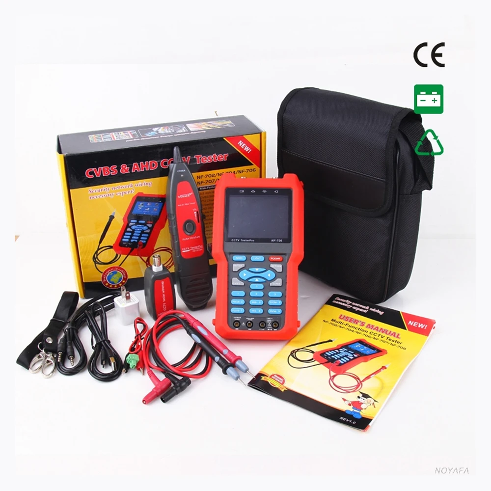 

NOYAFA NF-706 3.5 Inch Monitor LCD Screen CCTV Tester CVBS Test Multimeter Cable Tracker Length Measuring Device