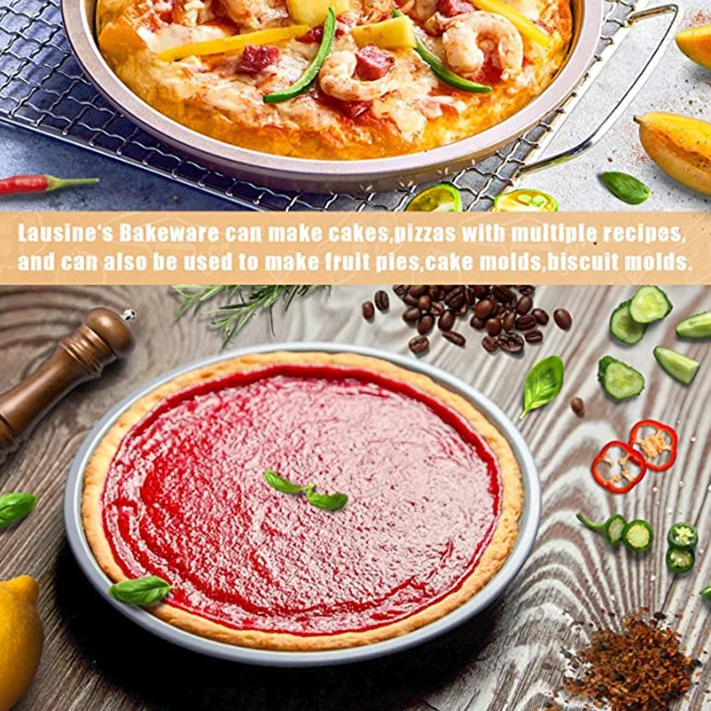 Round Nonstick Household Mould Pizza Pan Oven Baking | Дом и сад