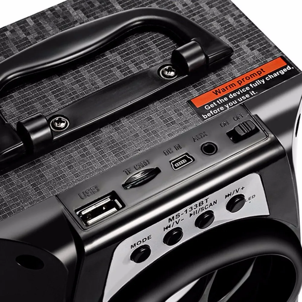 Портативный высокомощный выходной динамик fm-радио беспроводной Bluetooth динамик поддерживает FM TF карты Регулятор громкости в помещении