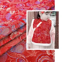 brocade jacquard pattern fabrics imitation silk fashion material for sewing cheongsam childrens dress clothing fabric