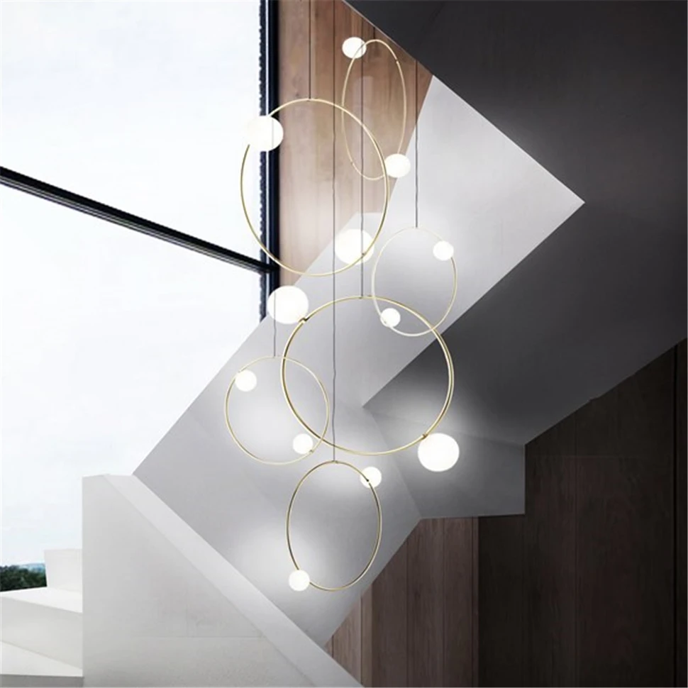 Креативное декоративное кольцо для дома стеклянные подвесные светильники