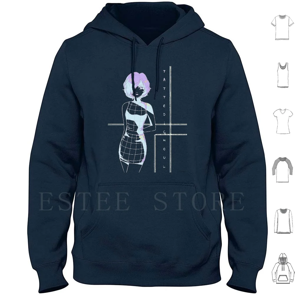 Retro Touka: Толстовка с длинным рукавом Touka Tatted Ghoul Uta Anime Japanese
