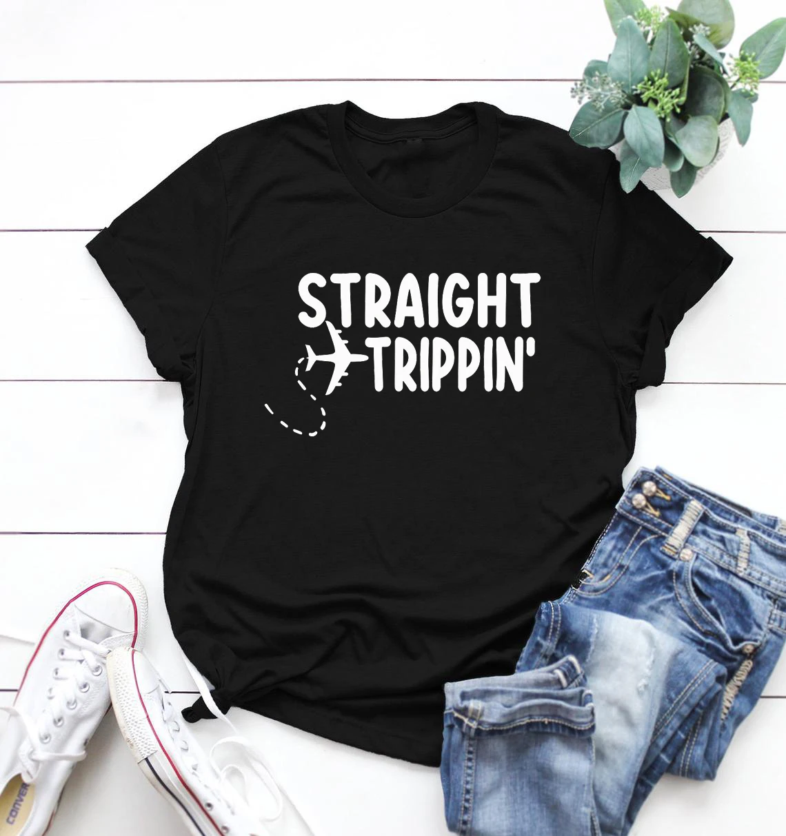 

Новая популярная прямая женская одежда для отпуска с буквенным принтом, женские топы с круглым вырезом для путешествий, модная футболка для...