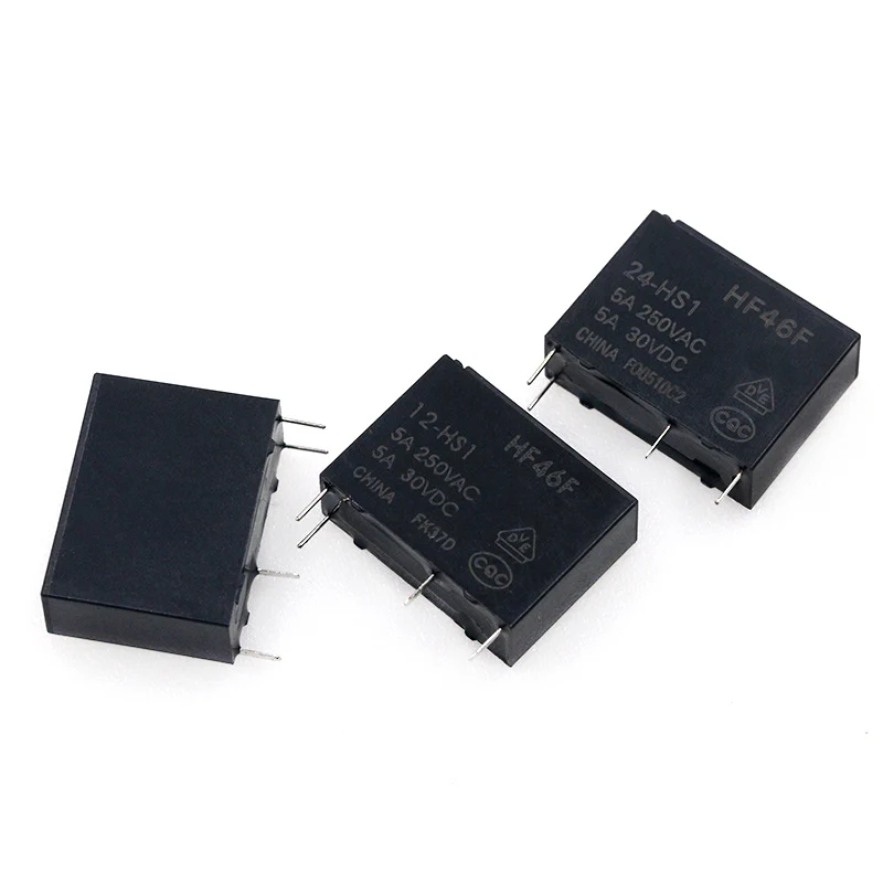 10 шт./лот реле мощности 30 В постоянного тока HF46F-005-HS1 HF46F-012-HS1 HF46F-024-HS1 5-HS1 12-HS1 24-HS1 5A