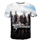 Футболка фаст  Furious с 3D принтом для мужчин и женщин, модная повседневная тенниска с коротким рукавом, крутая уличная одежда в стиле Харадзюку, большие размеры, на лето