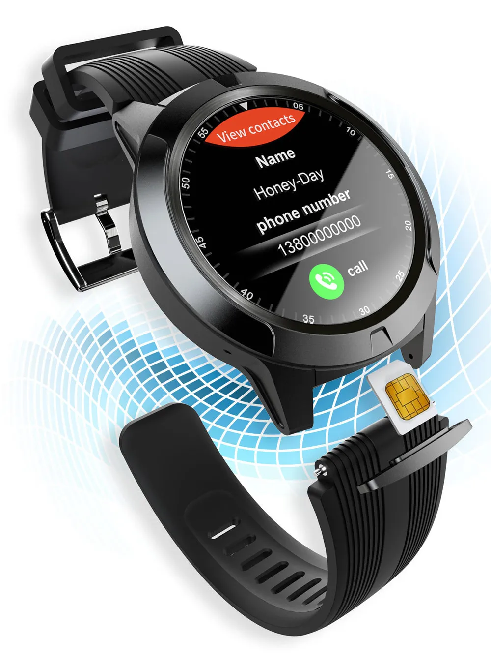 LOKMAT, Bluetooth, умные часы для мужчин, sim-карта, вызов, водонепроницаемый, пульсометр, шагомер, спортивный режим, gps часы, умные часы для Android ios