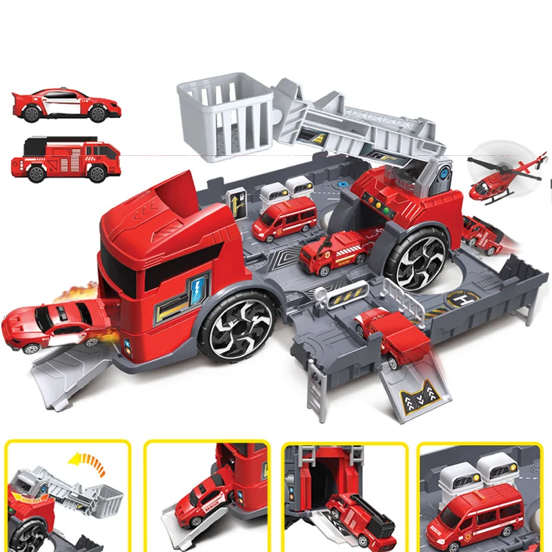 

Simulation Inertial Car Set Toys Kid Vehicles Carrier Truck Storage Toys Engineering Cars Toy Parking Lot Truck Model Toy Suits