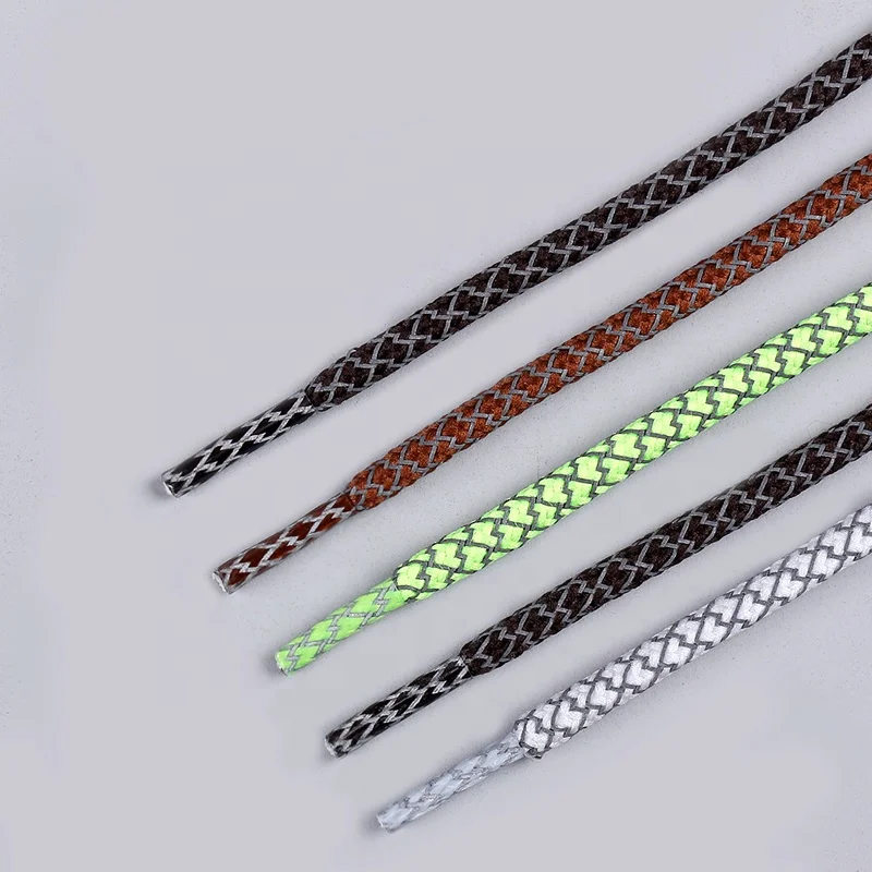 1 Pair Round Shoelaces Top Quality 3M Reflective Shoe laces Boot Laces Sneaker Shoelace 19 Colors Length 100cm 120cm 140cm 160cm