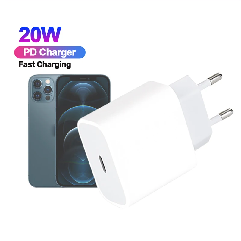 

20W Fast Charge Charger Type C for iPhone 12 pro Max 11 Eu US Plug Quick Charge 3 Universal Mobile Phone Charge for Samsung Xiao