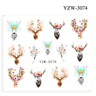 Цветок слайдер наклейка на ногти водная переводная розовая Слива насекомое наклейки для ногтей тату маникюр