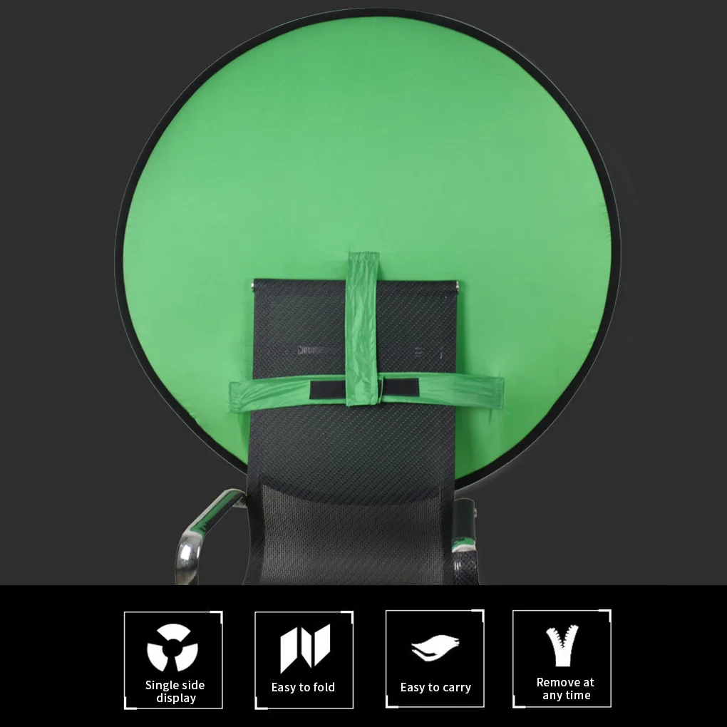Mounted Green Screen Live Streaming Photography Foldable Background  70cm
