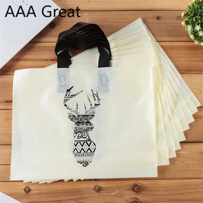 Пластиковые подарочные пакеты 50 шт./лот тканевые для хранения и покупок с ручкой