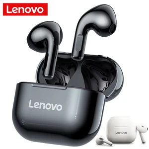 original lenovo bluetooth headphones 5 0 lp40 tws wireless earphone mini earbuds with mic sport headset for iphone xiaomi oppo free global shipping