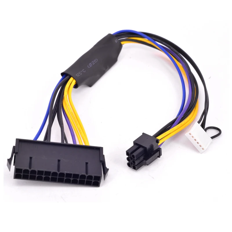 Для HP Compaq 8300 8380 8000 EliteDesk 880 G1 Prodesk 600 G1 SFF материнская плата PCIe 6-контактный к ATX 24-контактному кабелю питания