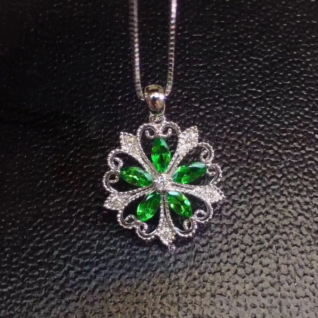 

SHILOVEM 925 серебро натуральный изумруд Подвески классические ювелирные украшения для женщин свадебные Новое поступление, подарок при покупке ...