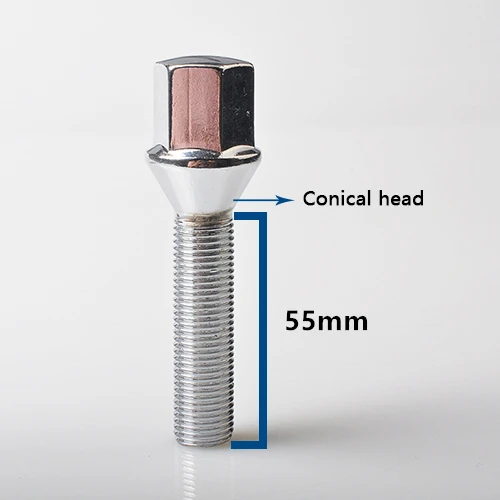 

Колесные болты Embers Steel M12x1,5/14x1,5/14x1,25/12x1,25of различной длины 10 шт. для BMW Volkswagen Audi Mercedes Porsche