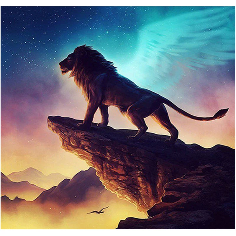 Алмазная 5D картина сделай сам с полным покрытием 3D-картина изображением животных