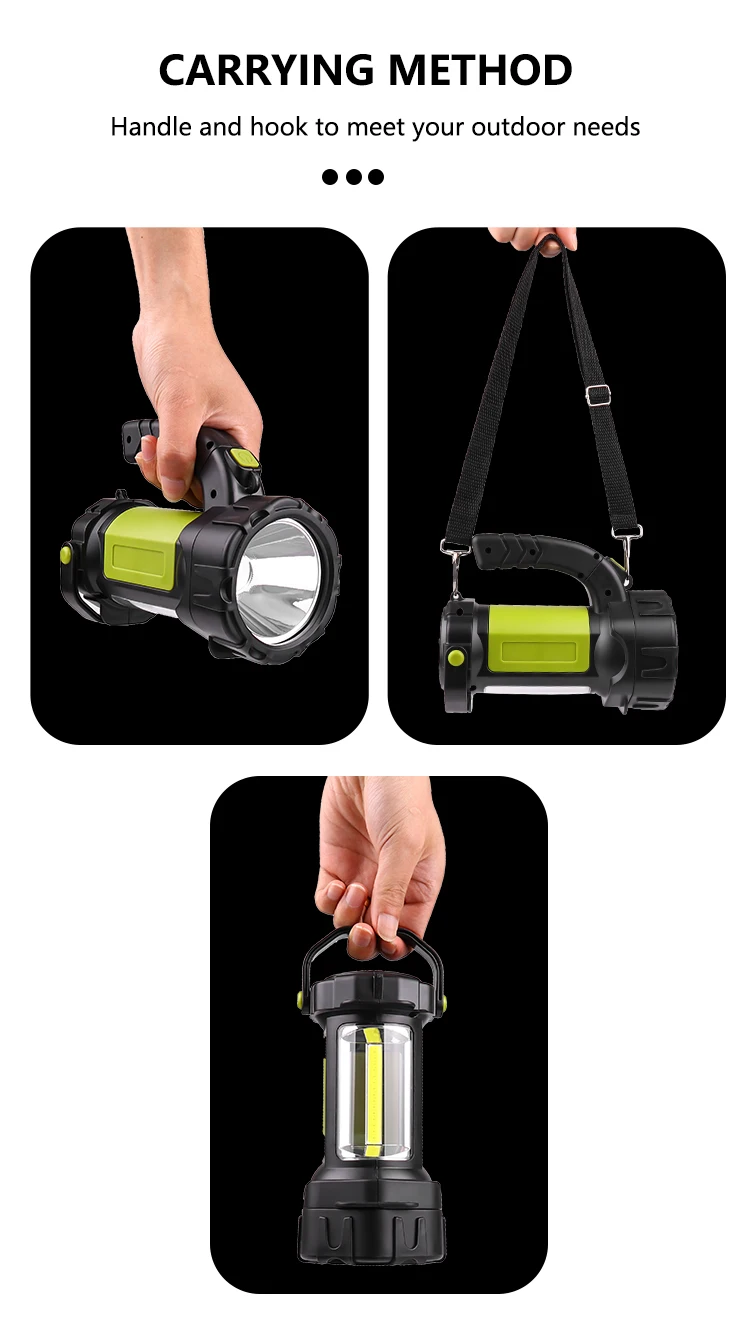 

Led built-in battery USB charging portable camping lamp outdoor strong lighting 18650 camping lamp emergency light 2400mAh